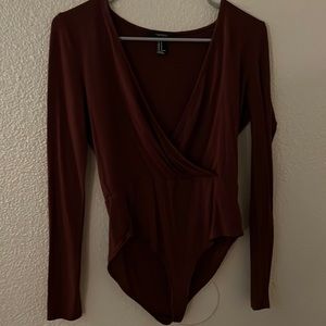 Burgundy bodysuit